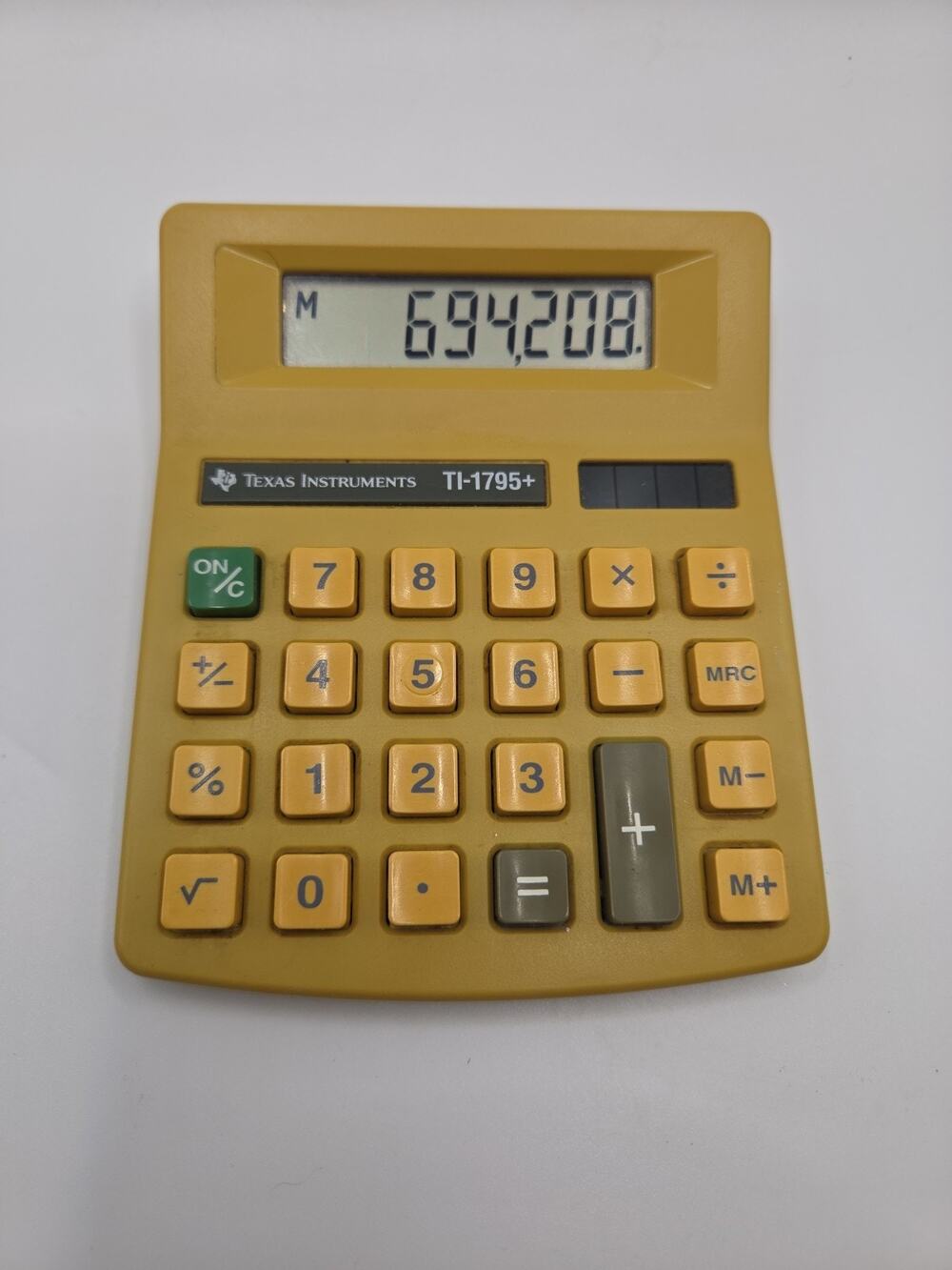 Texas Instruments TI-1795+ Plus Desktop Solar Powered Calculator Tested Working